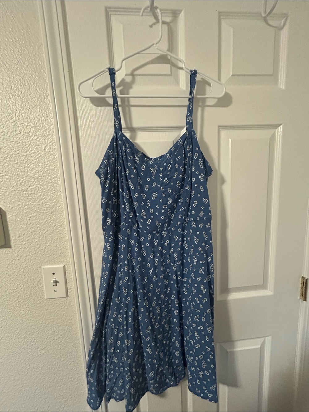 torrid Blue Floral Midi Dress with Spaghetti Straps